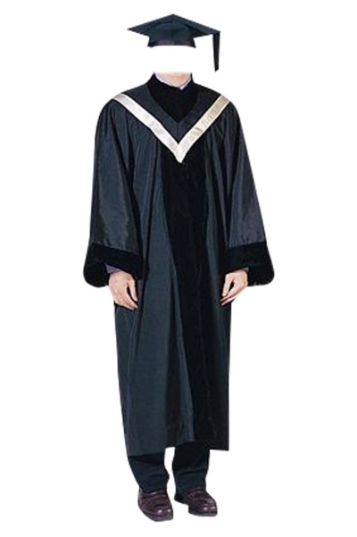 個人設計中大社會科學院学士畢業袍 綠色披肩長袍 畢業袍生產商DA295 側面照